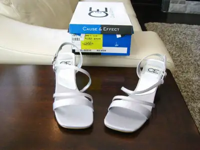 New Pair Ladies Cause & Effect Flat Satin Size 9 High Heel Shoes, View more