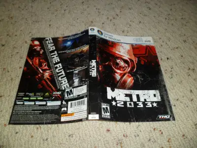 Metro 2033 PC game CASE COVER ART page only, View more