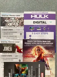 4K sourced Digital Copy Codes Hulk Joker Hulk The Suicide Squad 