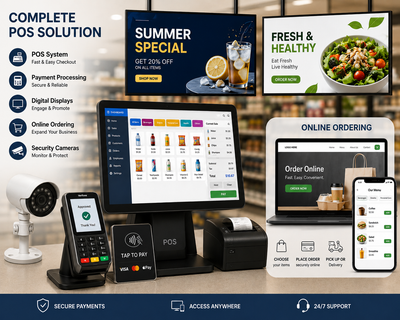  All-in-One POS System with Security Cameras, View more