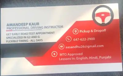 647-622-2900 Experienced female  driving instructor Brampton , View more