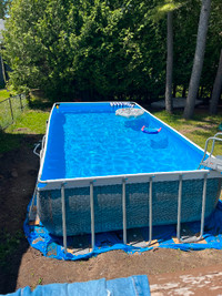Soft sided above ground pool