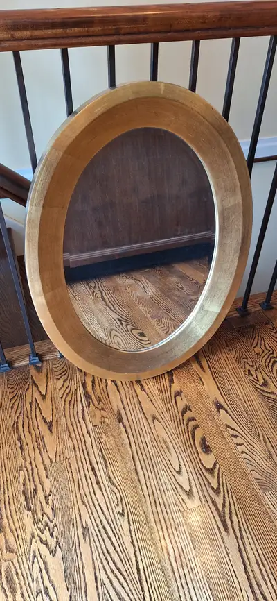 Oval Mirror Bowring Gold finish, View more