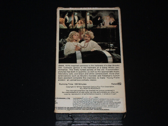 Young Frankenstein (1974) Cassette VHS dans CD, DVD et Blu-ray  à Ville de Montréal - Image 2