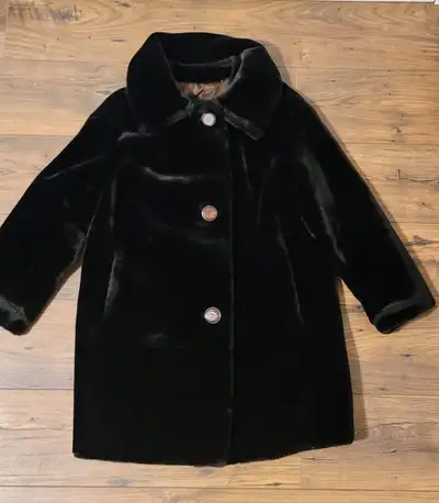 Vintage Sealene Faux Seal Fur Coat, View more