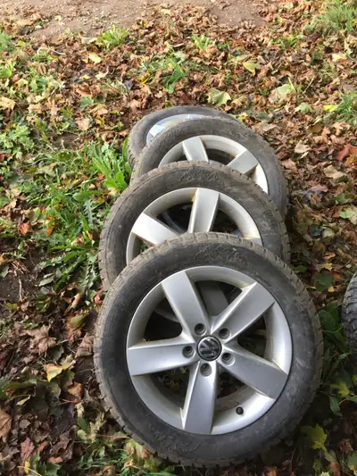 205/55/R16 Hercules Avalanche winter tires with rims. Set of 4. Taken from a VW Jetta. Tread measure...