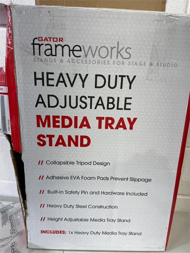 Gator Frameworks GFW-UTL-MEDIATRAY2 DJ Gear Stand in Performance & DJ Equipment in City of Toronto - Image 6