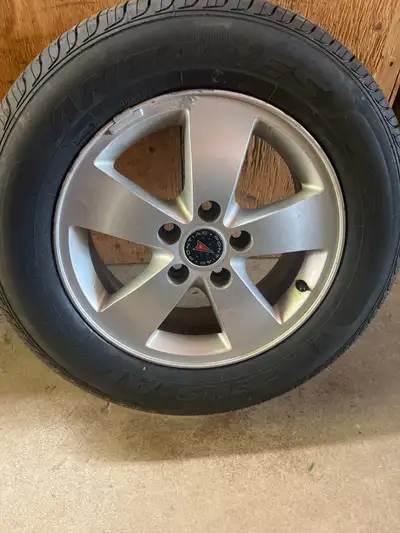 Set of 4 tires and rims. 2 tires brand new the other two have around 200kms on them. Installed and b...