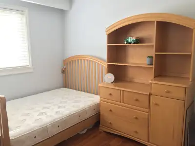 Bed frame & dresser, View more