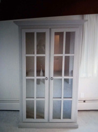 Crate & Barrel China Cabinet with Glass Doors