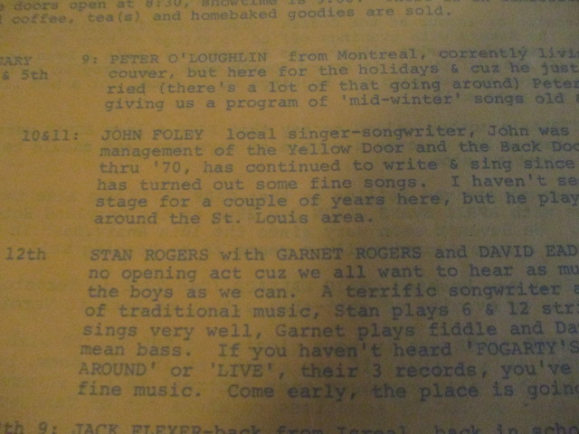 YELLOW DOOR COFFEE HOUSE-MTL. FOLKLORE CENTER-1980 PROGRAM-RARE! in Arts & Collectibles in Laval / North Shore - Image 3