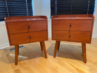 Two Side tables with drawers 