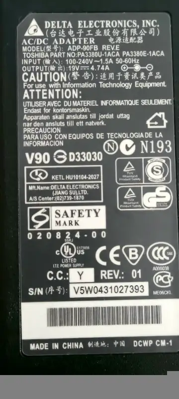 Adapteur Laptop Toshiba, View more