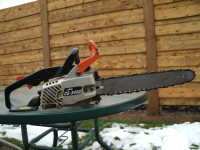 chainsaw with seized engine
