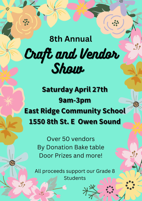 Fundraising Craft and Vendor Show in Events in Owen Sound