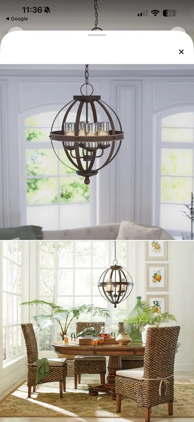 Lantern Globe Chandelier in Indoor Lighting & Fans in Kitchener / Waterloo - Image 4
