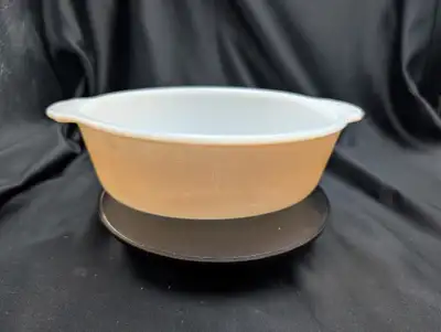 Vintage Fire-King Peach Lustre 1.5 Qt Oval Casserole Dish #467, View more