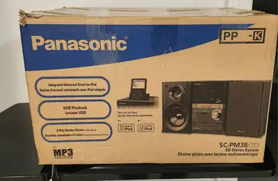 Panasonic SC-PM38 Stereo System CD Player Radio Speakers Boombox, View more
