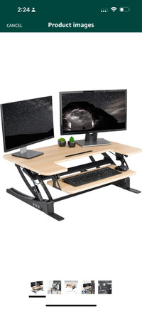 Height Adjustable computer desk converter 