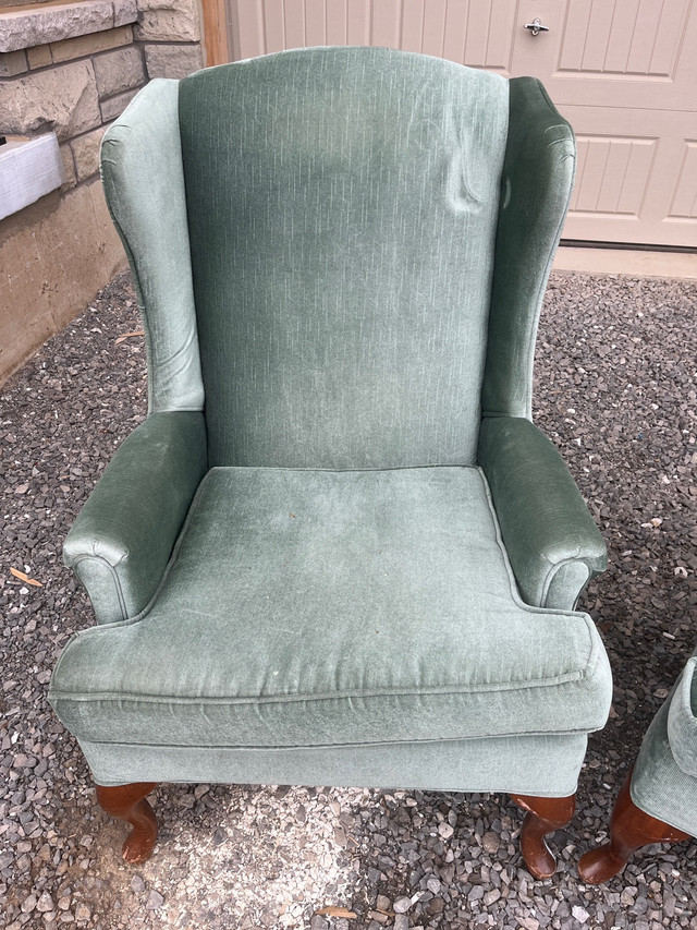  Vintage green armchairs in Chairs & Recliners in Hamilton - Image 3