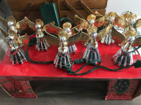 Vintage Christmas Lighted Angel Orchestra Santa's Factory