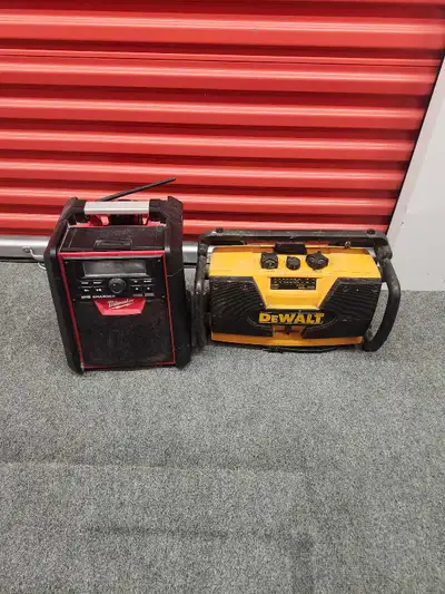 Milwaukee and dewalt radio, View more