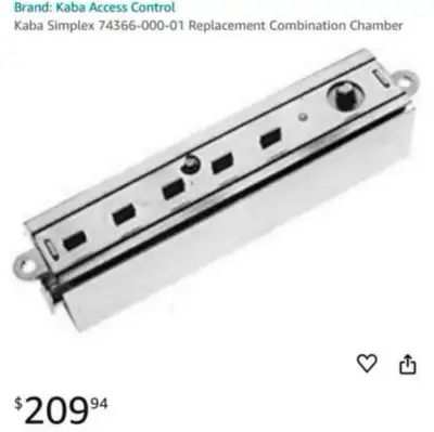 Brand new Factory Sealed Replacement Combination Chamber Factory Preset Replacement for Kaba Simplex...