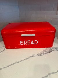 Vintage Cherry Red Bread Box