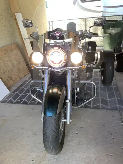 Upgraded…Mustang seat,LED lights, front and back.Custom made trike kit from Tilley AB. Open to reaso...
