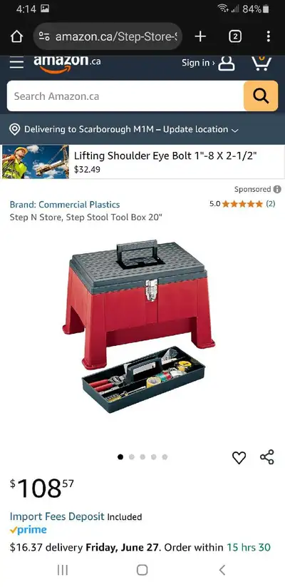 Uline Step and Store Tool Box, View more
