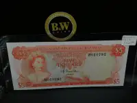 1974 Five dollars Bahamas #37a EF Banknote!!!!