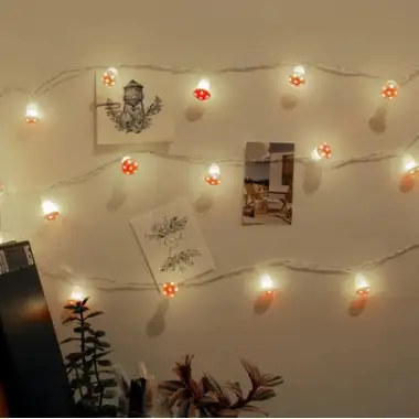 Kikkerland 20 mushroom led string lights lumières guirlandes , View more