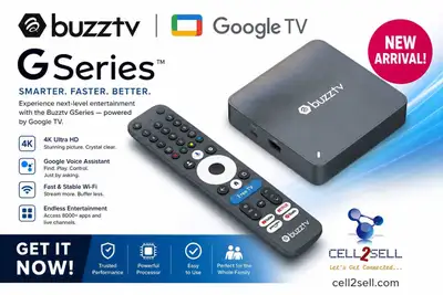 INTRODUCING THE ALL-NEW BUZZTV G SERIES™ Smarter. Faster. Better. Step into the future of home enter...