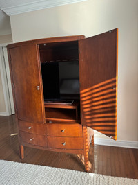 Solid wood entertainment cabinet 