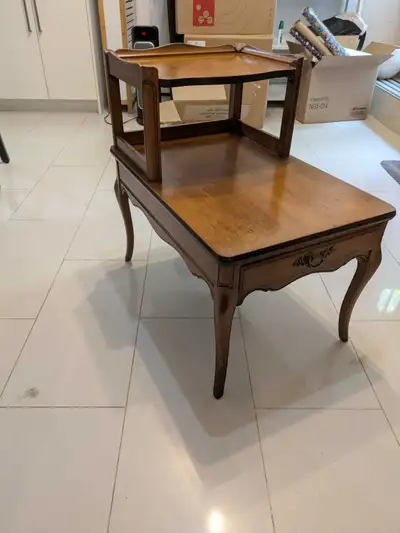 vintage wooden side table, View more