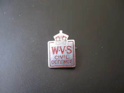 W.V.S. Civil Defence Badge  World War 2, View more