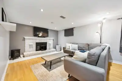 Full basement for rent utilities included with 1 parking spot Location by lawrence and mccowan Call...