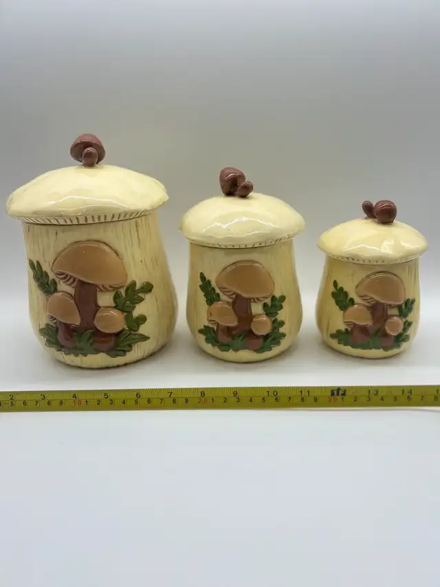 Vintage Original Ceramic Mushroom Canister Arnel 63760463473795121
