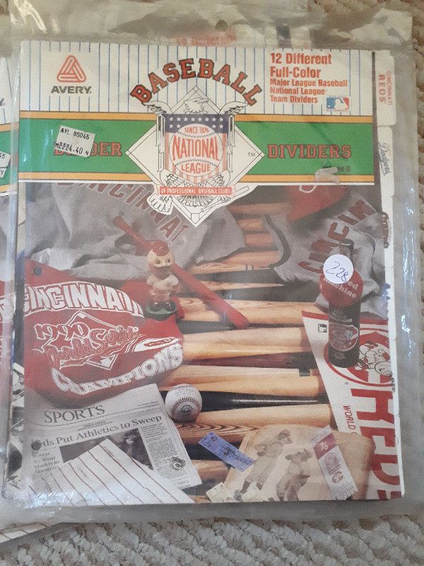 Baseball Binder Dividers x 4 - unopened in Arts & Collectibles in Peterborough - Image 3