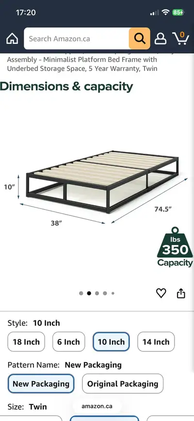 zinus twin platform bed, View more