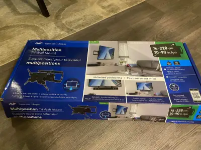 Multi-position TV Wall Mount for 32-in. to 90-in. Flat Panel, View more