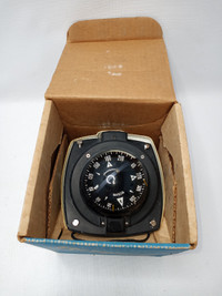 Ritchie Marine Black Bulkhead Compass Hv-76