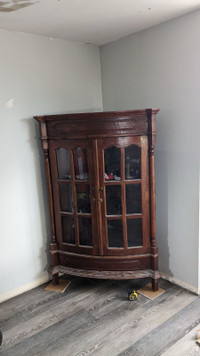 Solid wood corner cabinet 