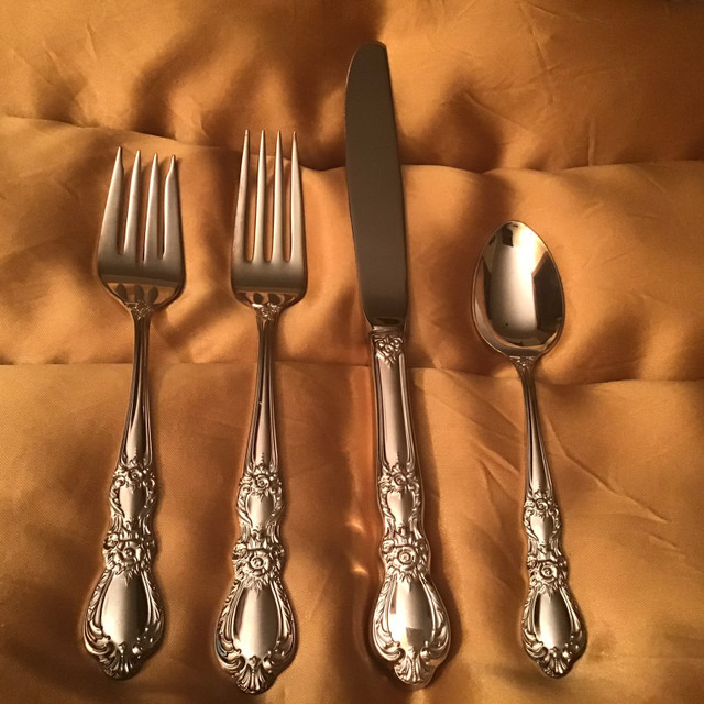 NEW 4 Piece Sets of “Coronation” Rogers Bros. Silver Cutlery in Kitchen & Dining Wares in Kamloops