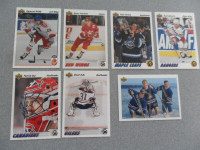 1991-92 UD NHL cards. Group# 62. $1 ea. New condition, smoke fre