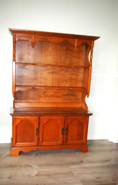 As Stated: ~ Solid MAPLE, as in NEW Condition ~ ***Always Had Glass Protector on Buffet *** ~ Approx...