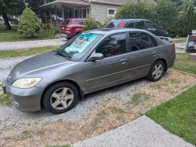Selling my 2004 Honda Civic. It has 191,000 kms. I still drive it daily so come by for a test drive...
