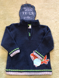 Cherokee Brand new half zip sweater for boys 18-24 mths