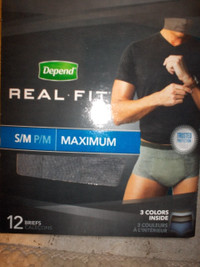 36 DEPEND FOR MEN Real Fit Underwear Size S/M