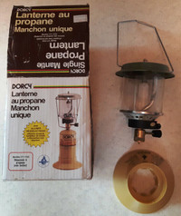 old dorcy single mantle propane lamp model 171-1132 in box